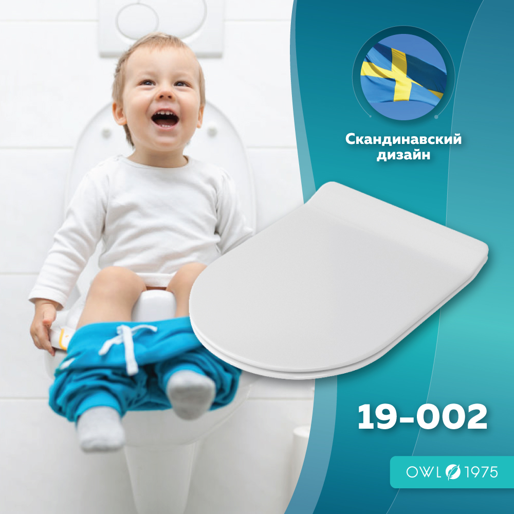 Крышка с сиденьем DP микролифт для унитаза OWLТ190201